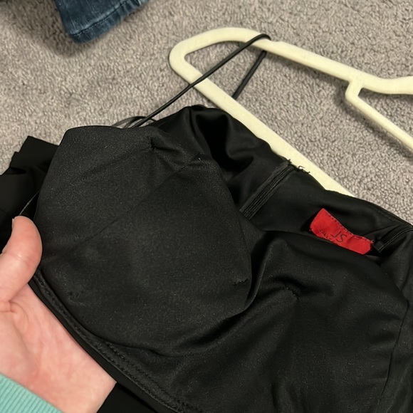 JS Collections black dress with ruffles size 12 - Picture 7 of 7